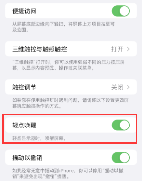 武功苹果授权维修站分享iPhone轻点无法唤醒怎么办