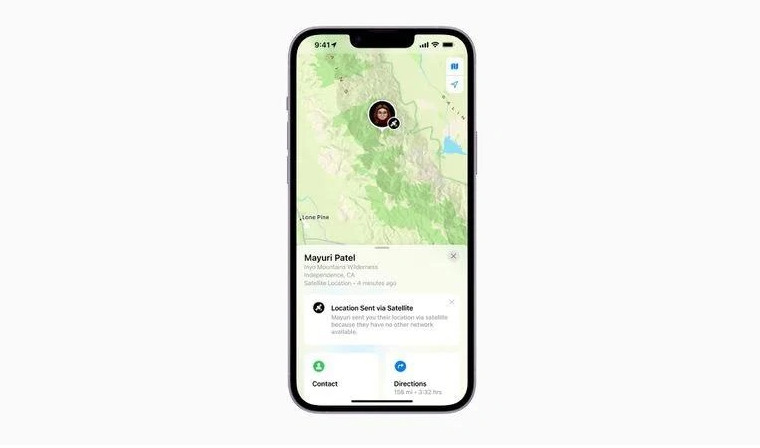 武功苹果14维修分享iPhone14系列中 FindMy功能通过卫星分享位置方法教程 